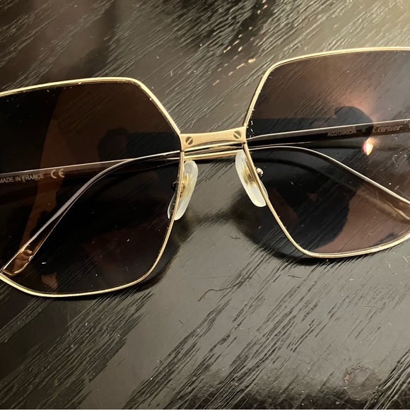 Cartier Gold Frame Sunglasses with Dark Lenses main image 7